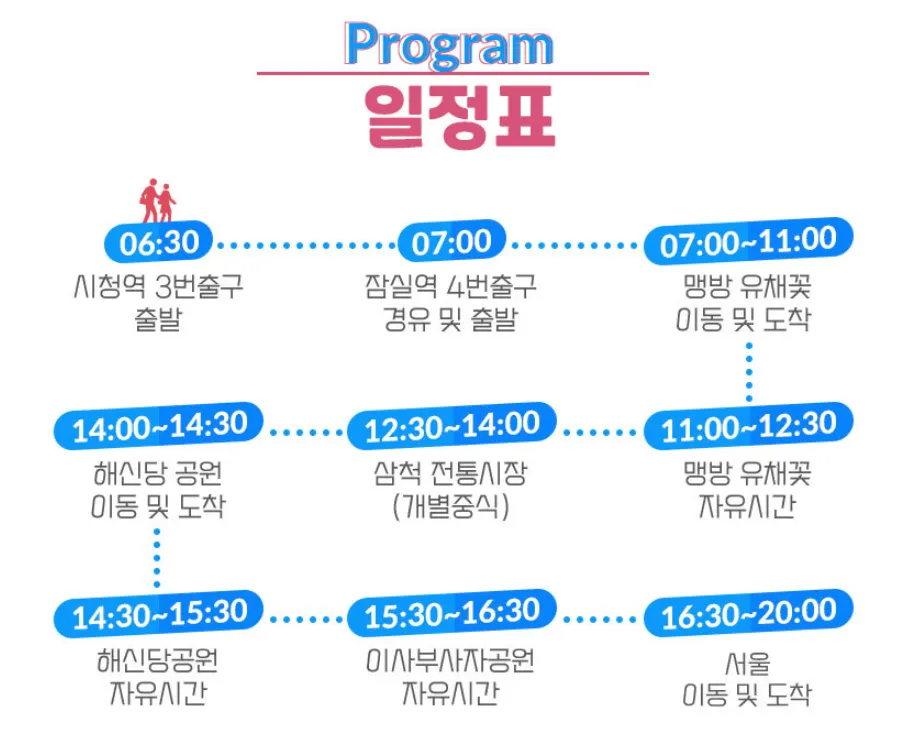 강원도 삼척 맹방 유채꽃 풍경있는여행 버스 투어