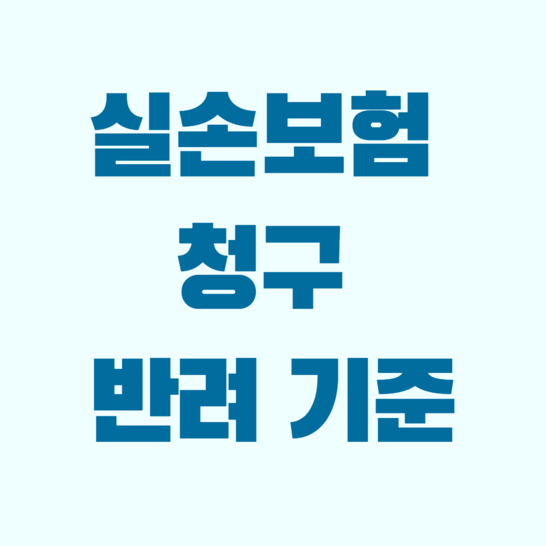 실손보험 청구 반려 기준 서류 미비와 보장 제외 비교 이미지