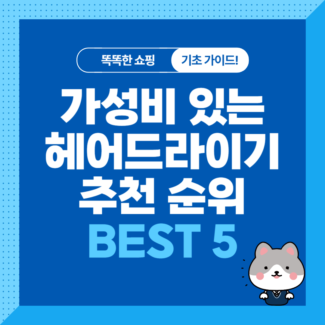 가성비 헤어드라이기 추천제품 BEST 5