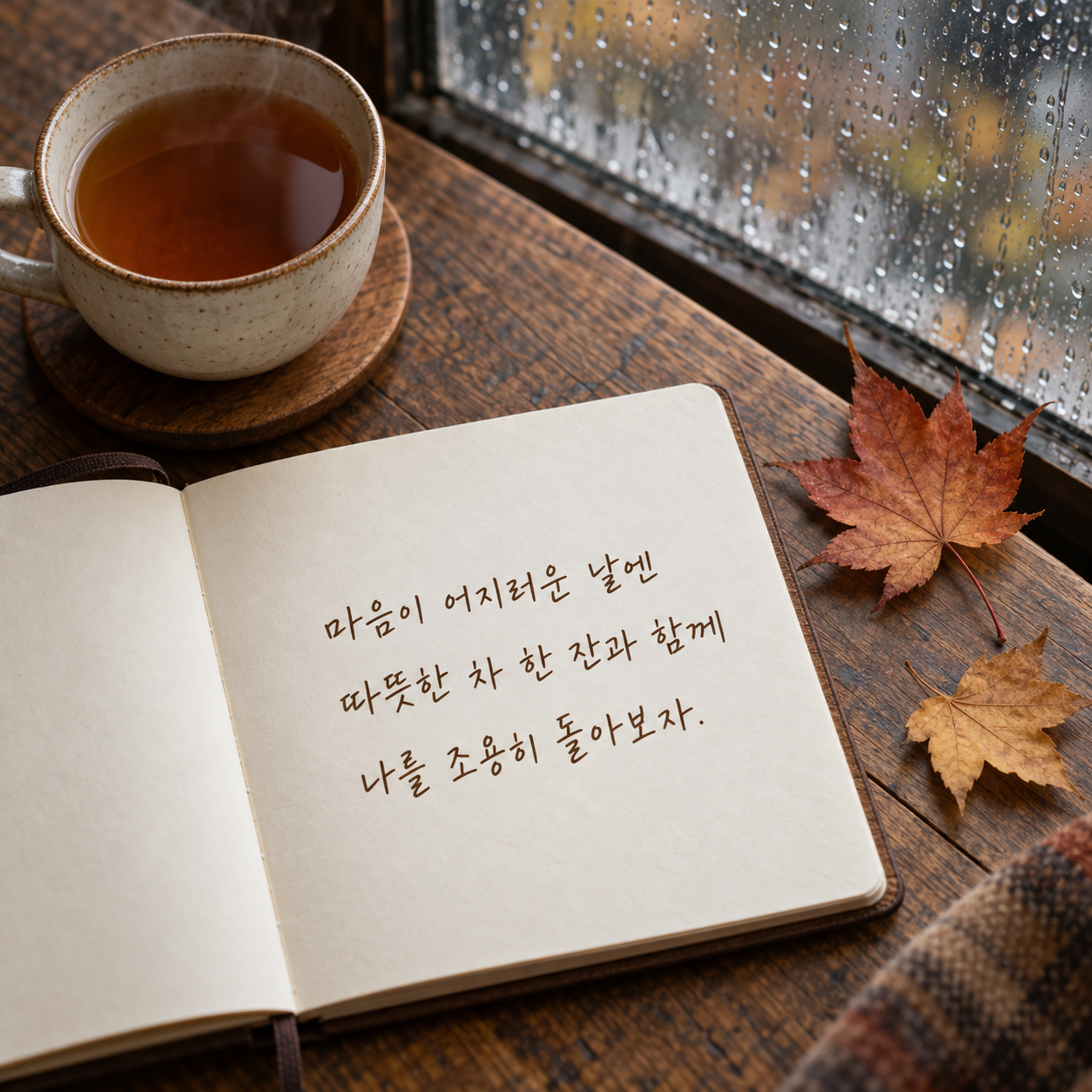마음이 어지러운 날에는 따뜻한 차 한 잔과 함께 나를 조용히 돌아보자