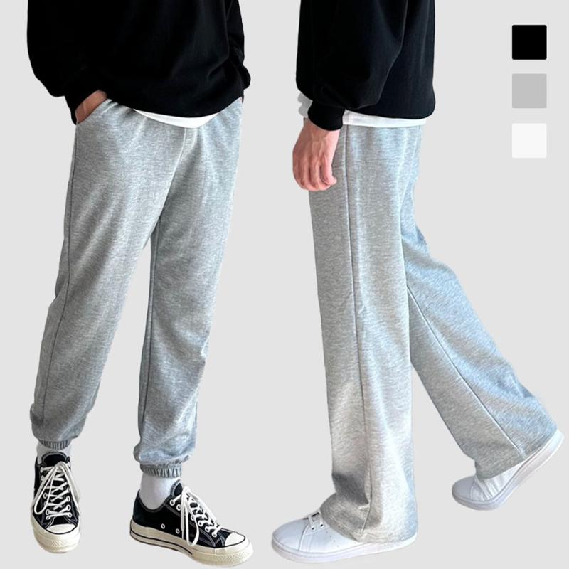 기모 남성 트레이닝 팬츠 남자 일자 세미 와이드 기모 조거팬츠 트레이닝복 츄리닝 바지