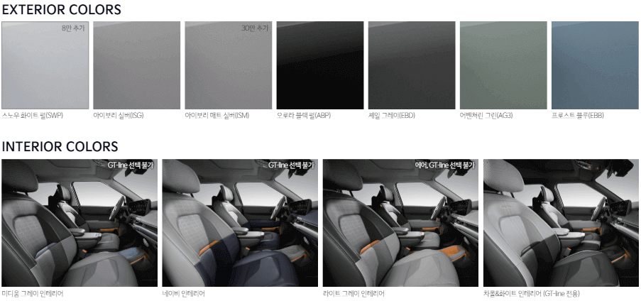 기아 EV3 비교하기(성능 및 제원&amp;#44; 옵션&amp;#44; 보조금 정보)