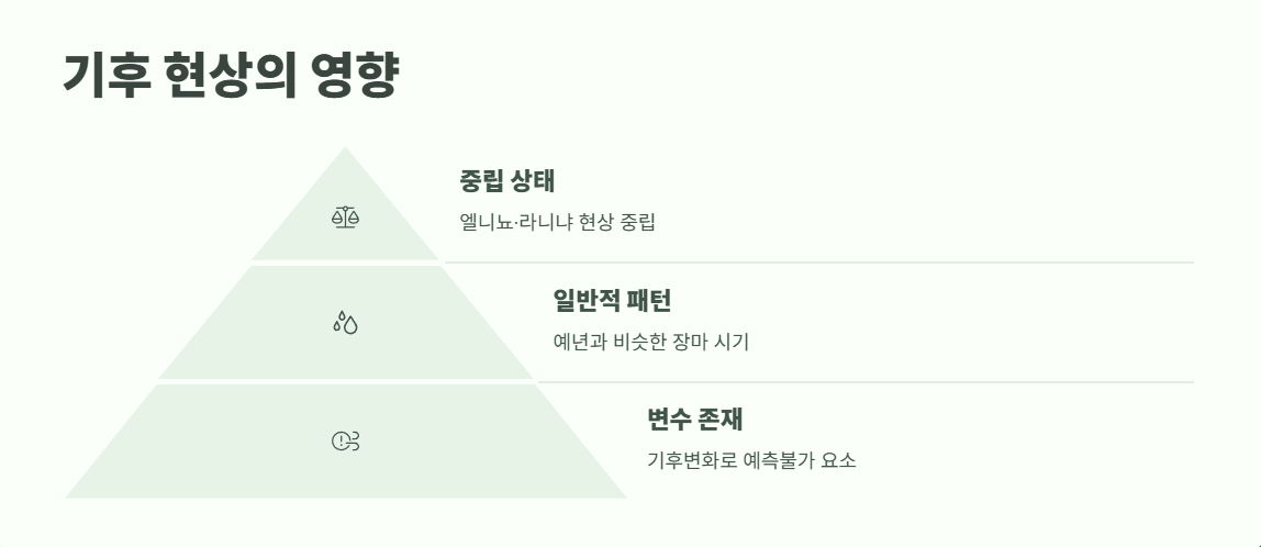 2025년 장마기간 6월 19일 시작 9