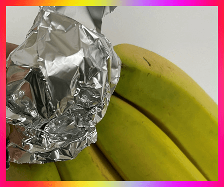 바나나 꼭지 코일로 감싸기