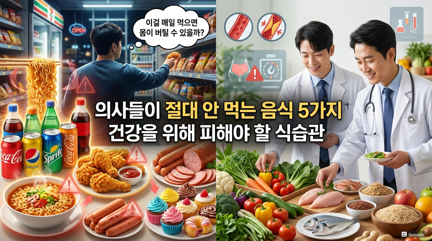 의사들이 절대 안 먹는 음식 5가지, 건강을 위해 피해야 할 식습관