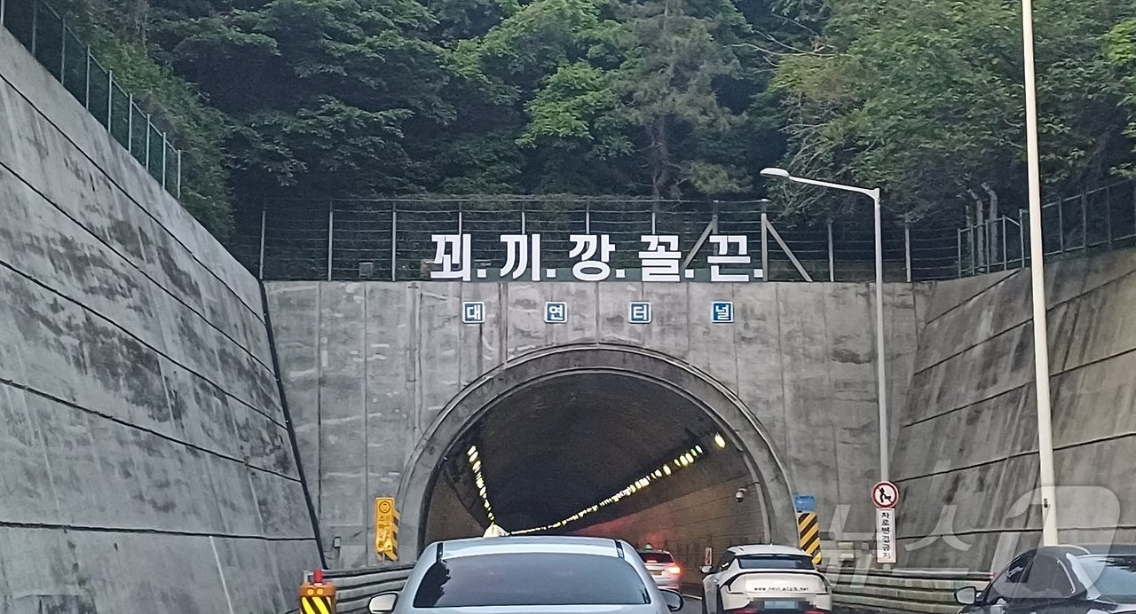 부산 대연터널 꾀끼깡꼴끈