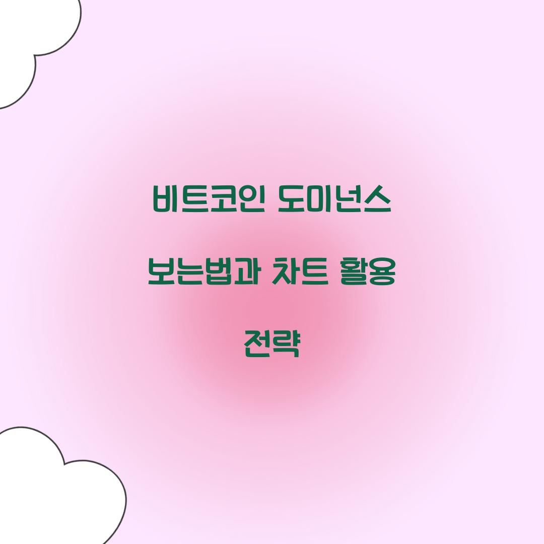 비트코인 도미넌스 보는법
