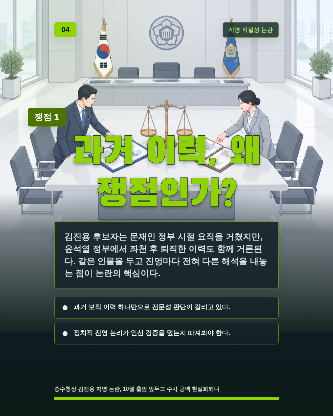 과거 이력, 왜 쟁점인가?