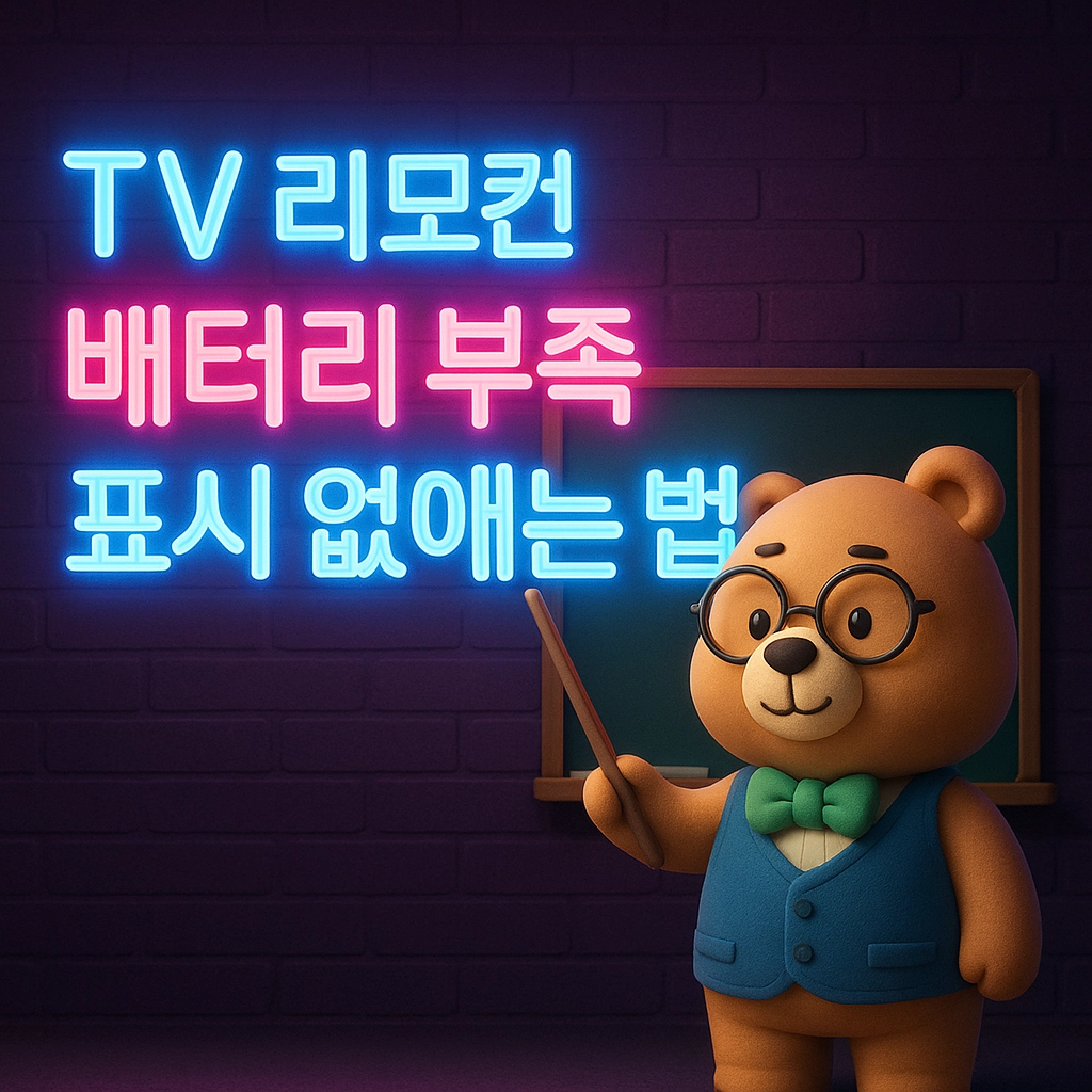 TV 리모컨 배터리 부족 표시 없애는 법