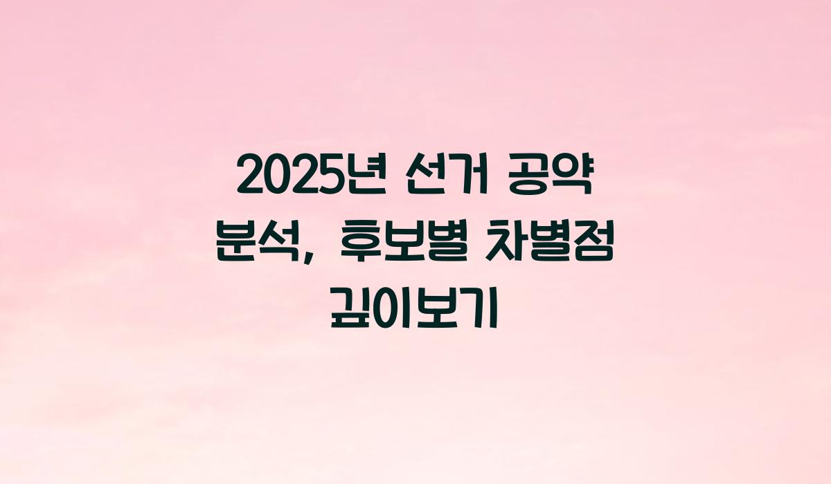 선거 공약 분석