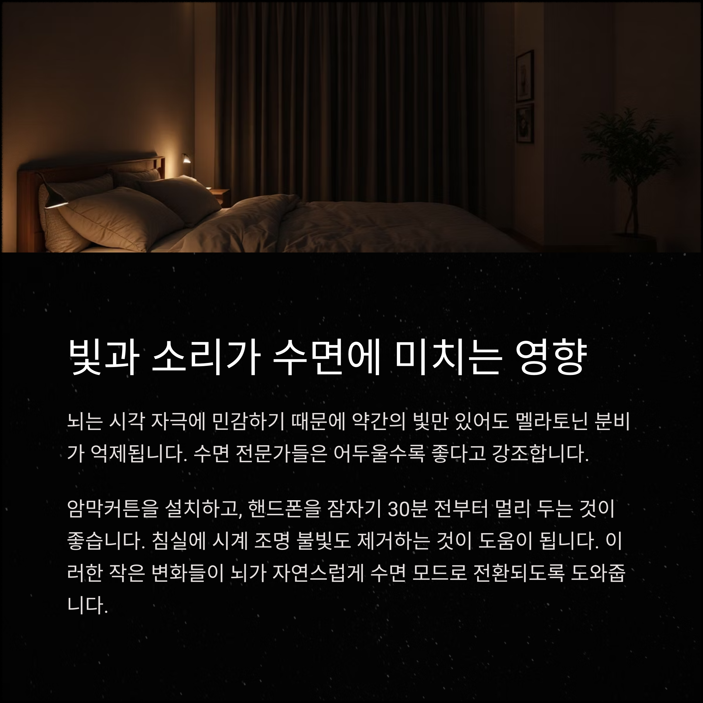불면증 해결하려면 침실 환경부터 바꿔라! 수면 질 올리는 방법