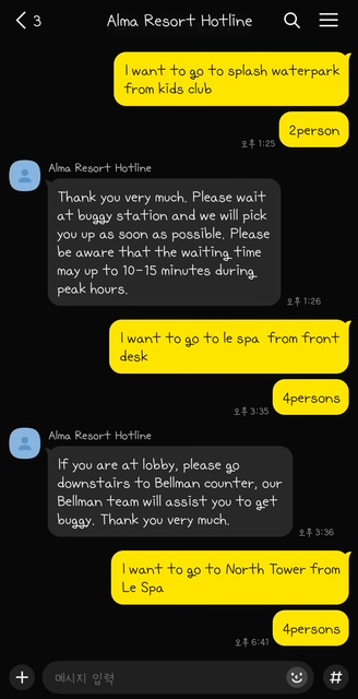 알마리조트 버기 카카오톡 콜 방법