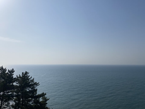부산여행 해운대 문탠로드 전망대에서 바라본 바다 풍경