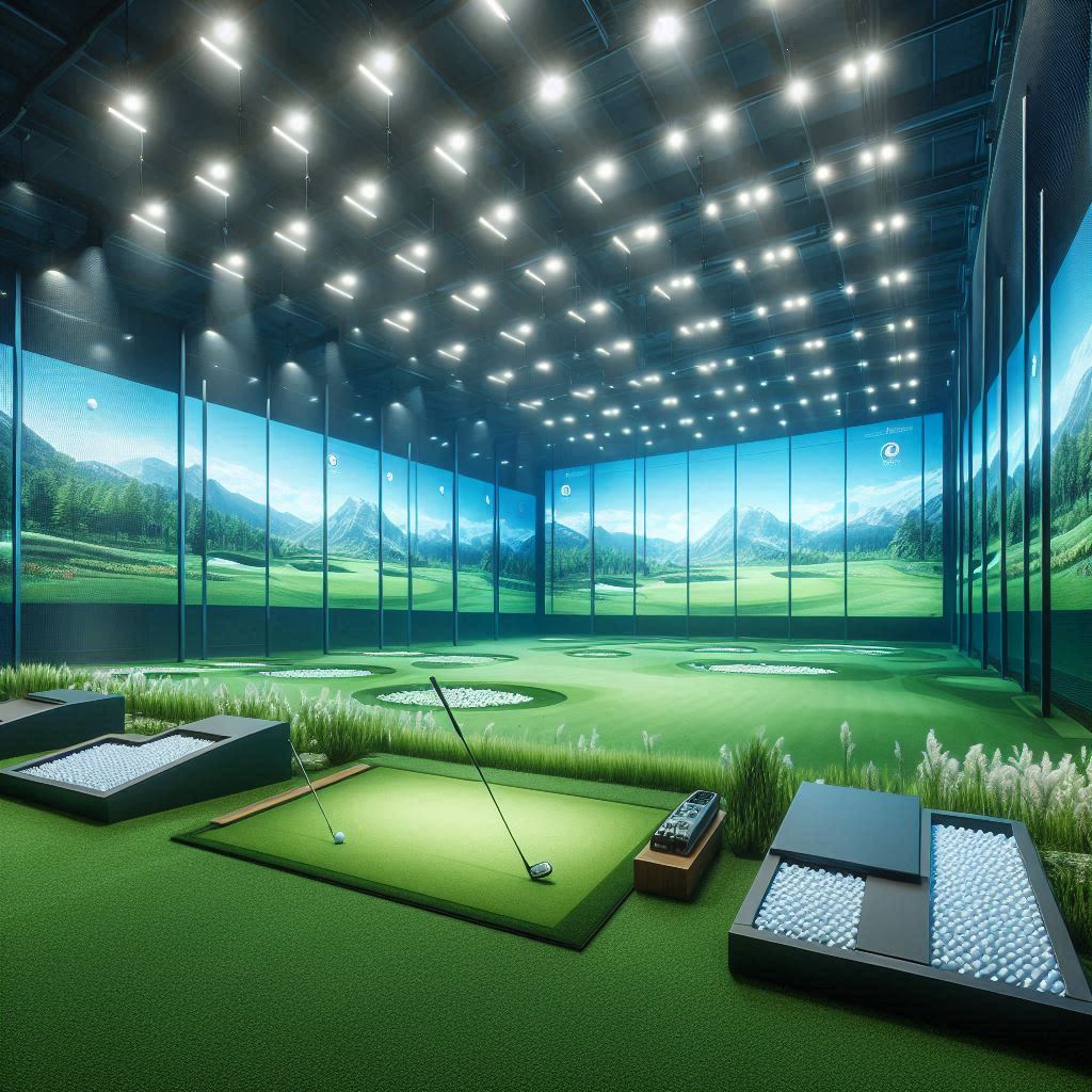 실내골프연습장 배경