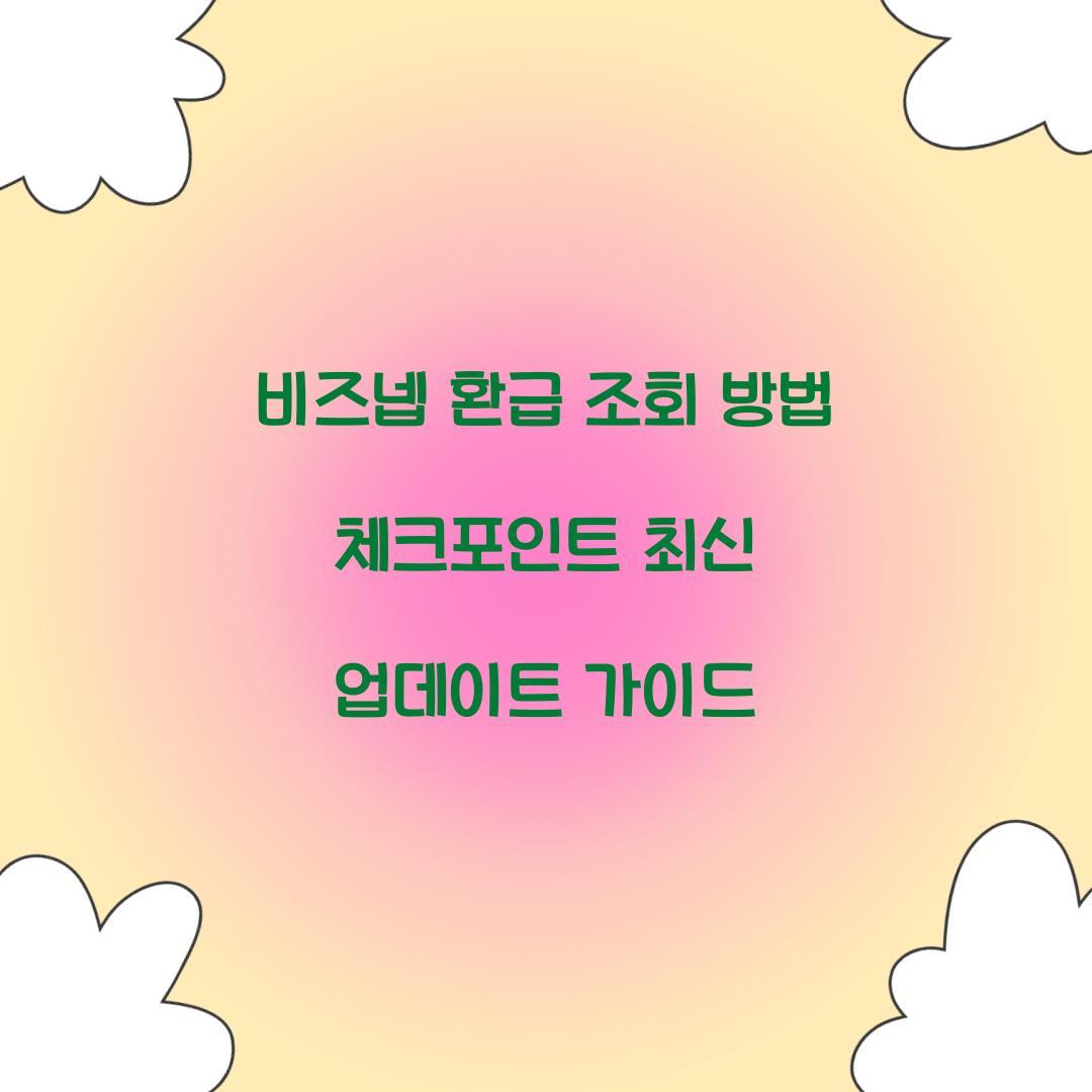 비즈넵 환급 조회