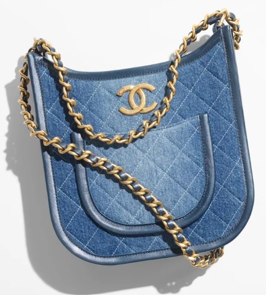 Chanel AS4532 B16714 NX158( Washed Denim &amp; Gold-Tone Metal)