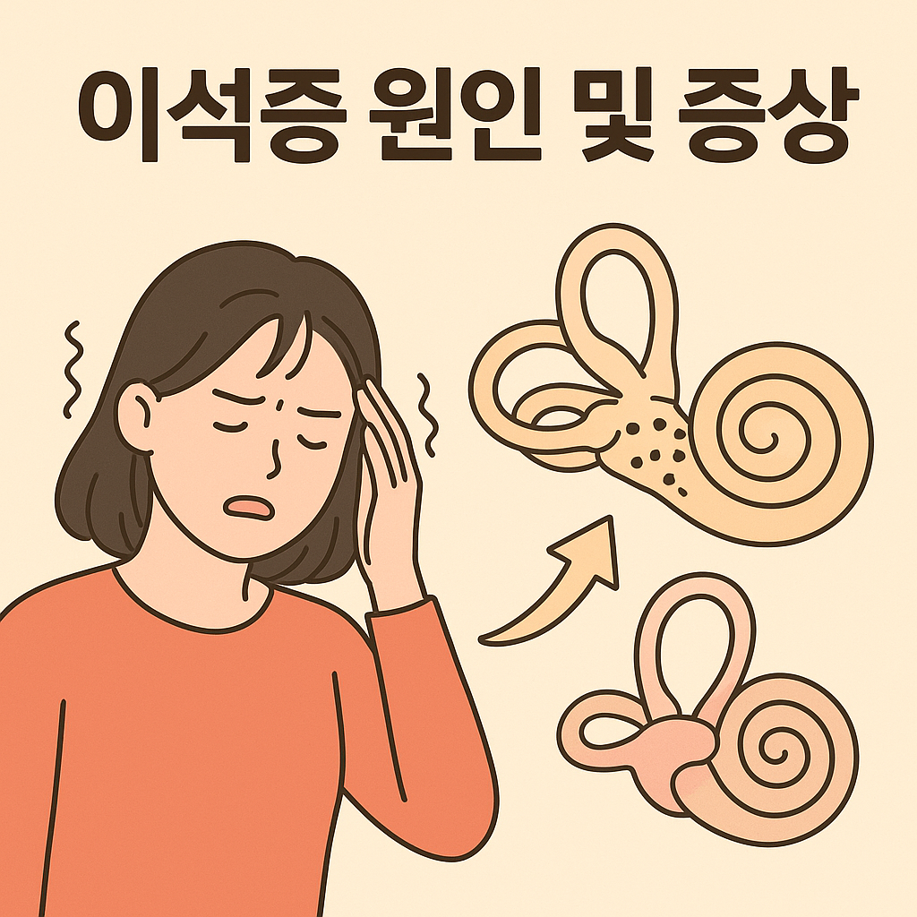 이석증 원인 및 증상 문구이미지
