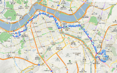 345번 버스 노선도