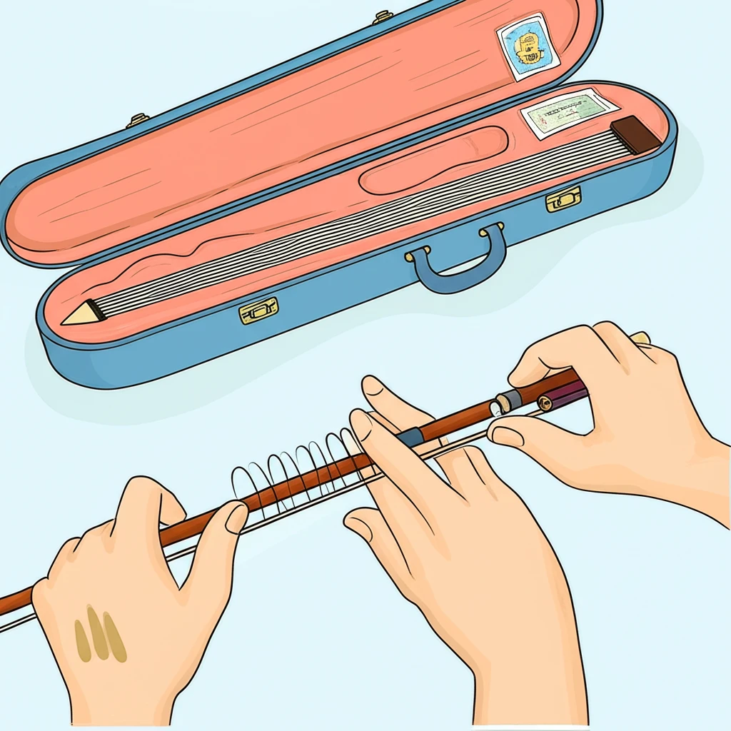 새 활털 송진 도포 노하우와 활대 변..