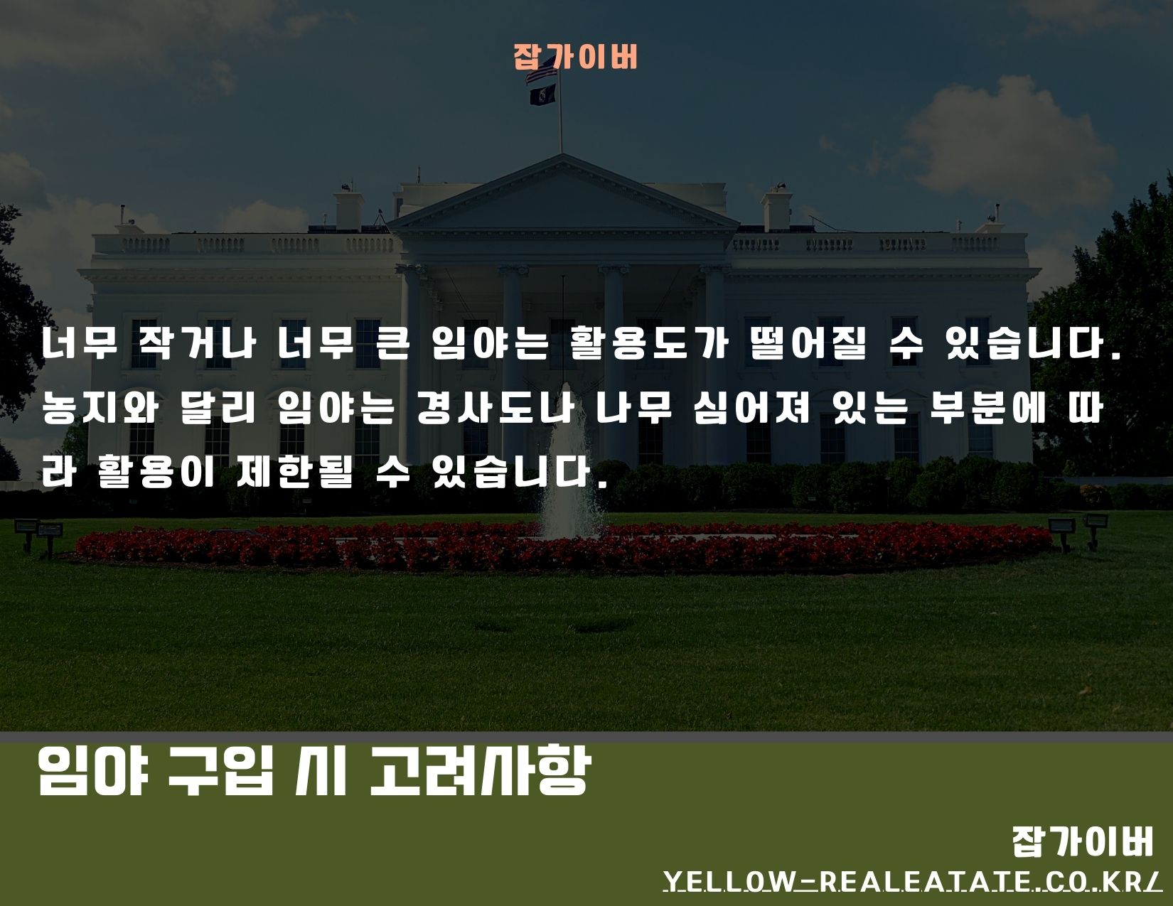 귀농 임야 선택 시 진입도로와 지형을 확인하는 참고 이미지