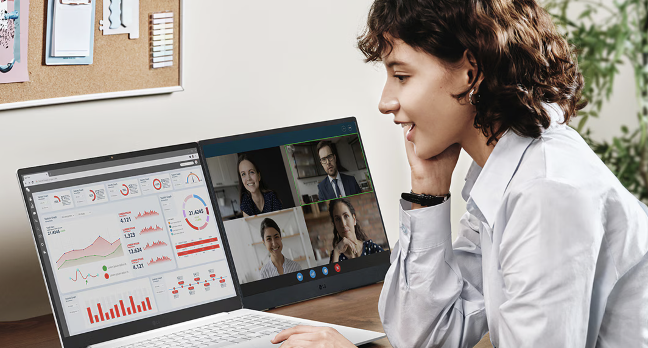 그램 뷰 활용하는 모습