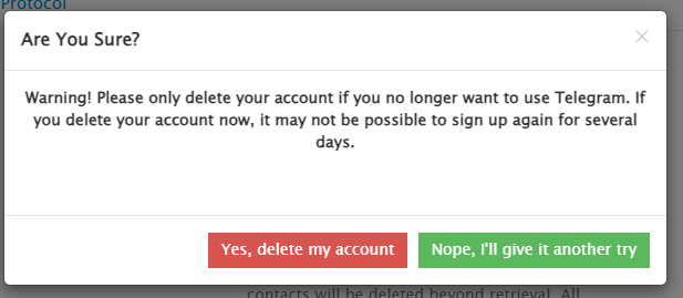 텔레그램 탈퇴안내