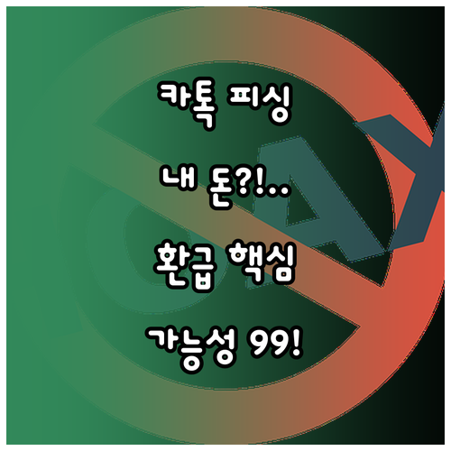 카카오페이 피싱으로 돈 보냈다면 환급..