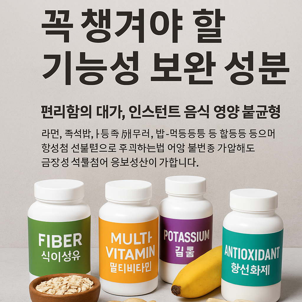 인스턴트 식품 섭취 시 챙겨야 할 기능성 성분