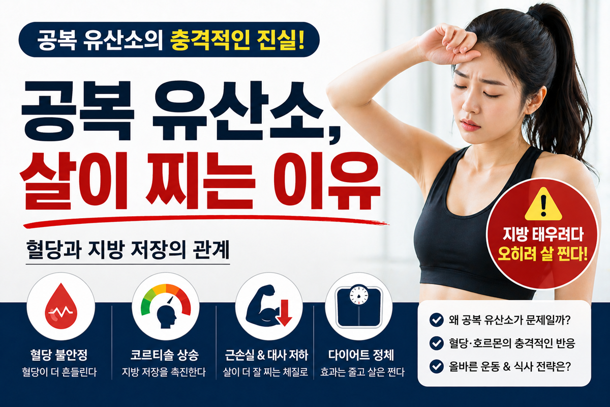 공복 유산소가 오히려 살을 찌우는 이유: 혈당과 지방 저장의 관계