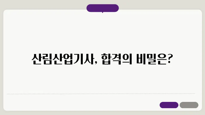 산림산업기사 합격률