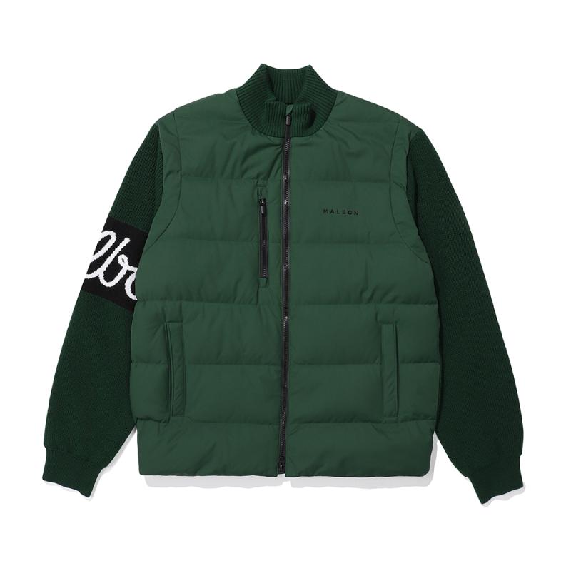 말본골프 다운 패치 스웨터 가디건 M2421PKO06GRN