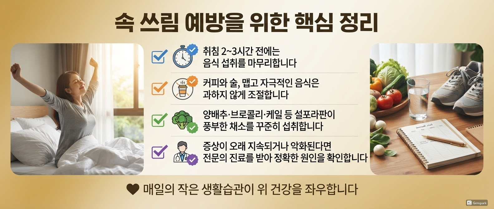 속 쓰림 예방을 위한 핵심 정리