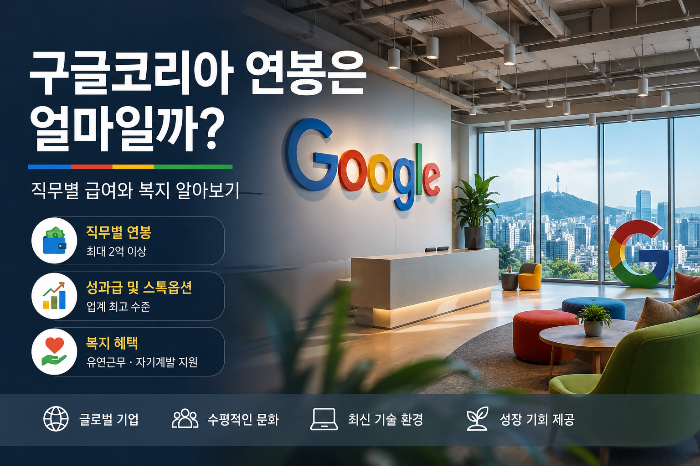 구글코리아 연봉은 얼마일까? 직무별 급여와 복지 알아보기
