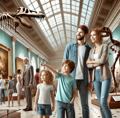 미국 어린이 박물관 관람하는 이미지