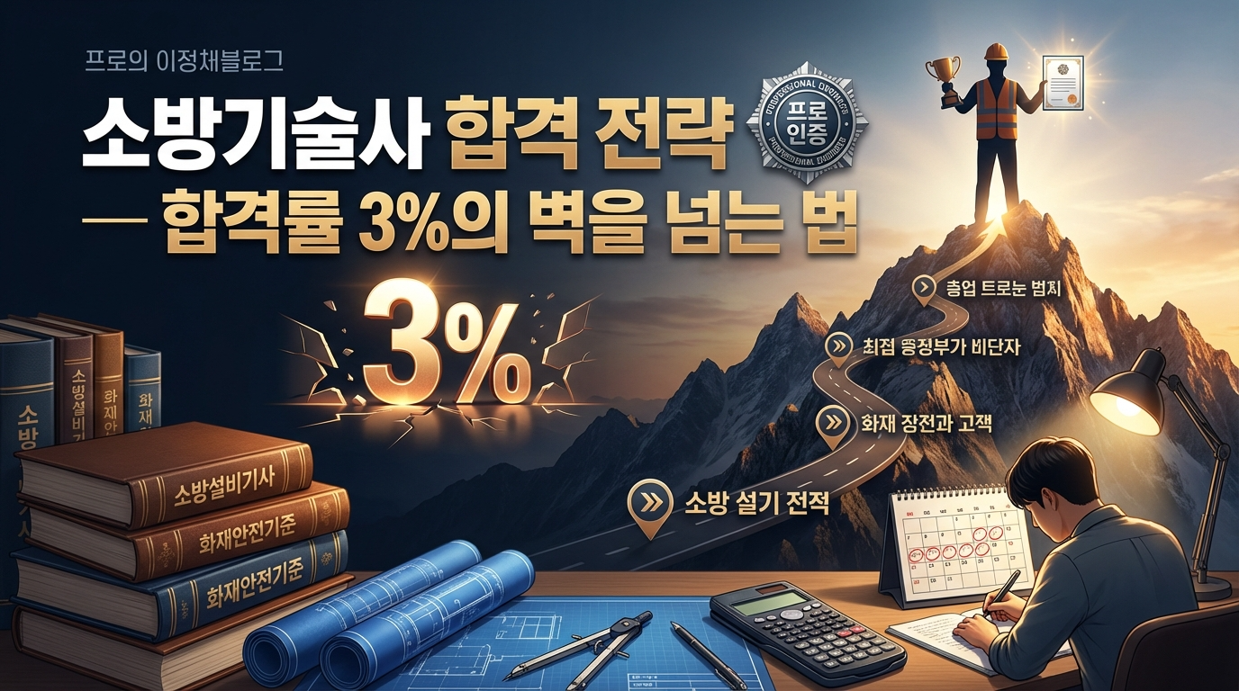 소방기술사 합격 전략 — 합격률 3%의 벽을 넘는 법