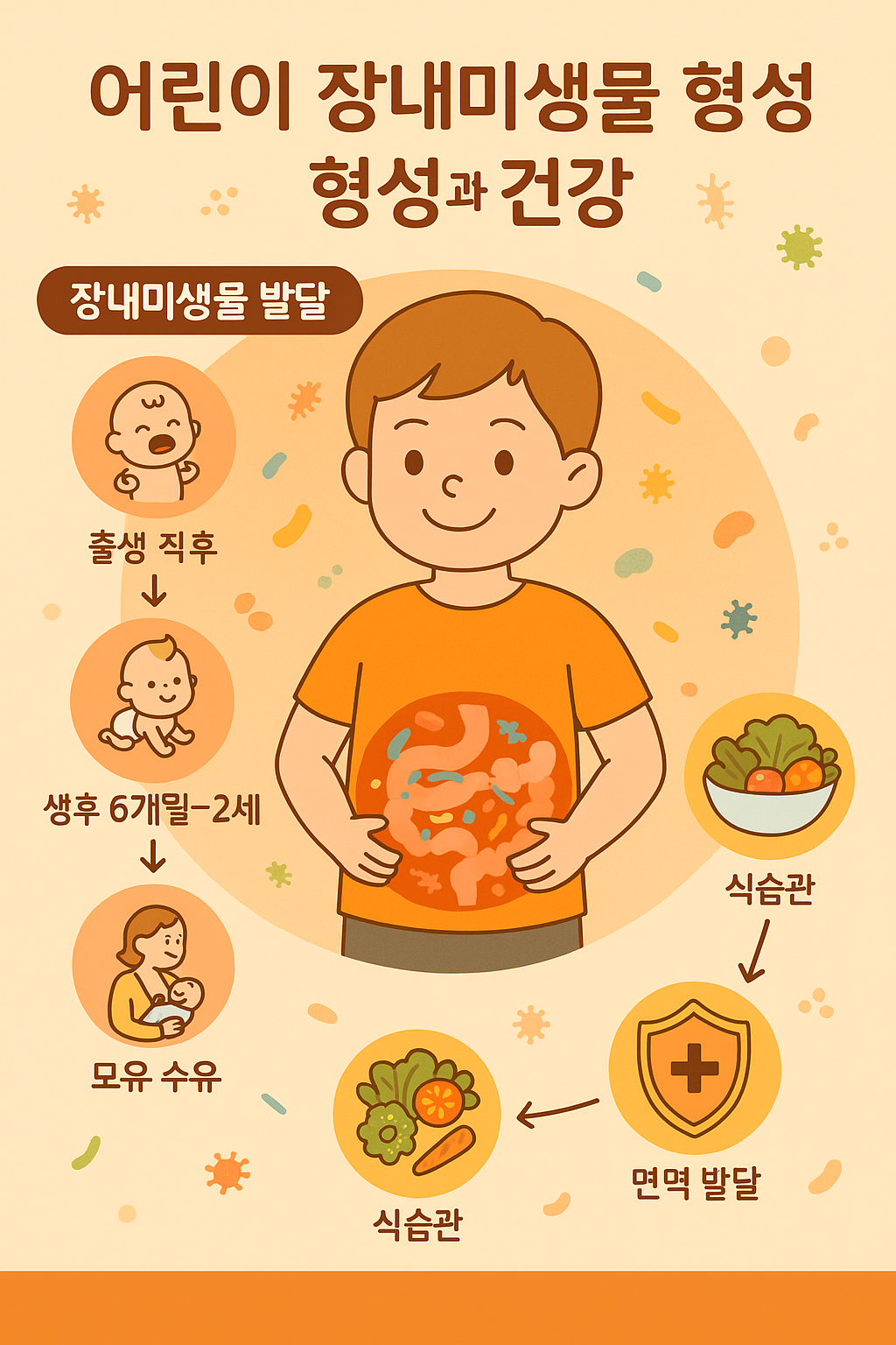 어린이 장내미생물 형성과 건강 관련 사진