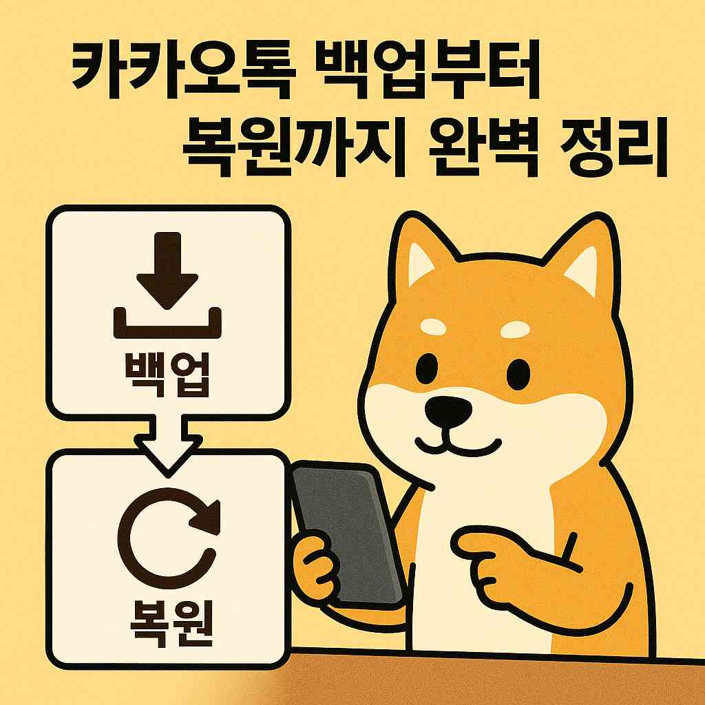 카카오톡 백업부터 복원까지 완벽 정리 (기기 변경 대비)