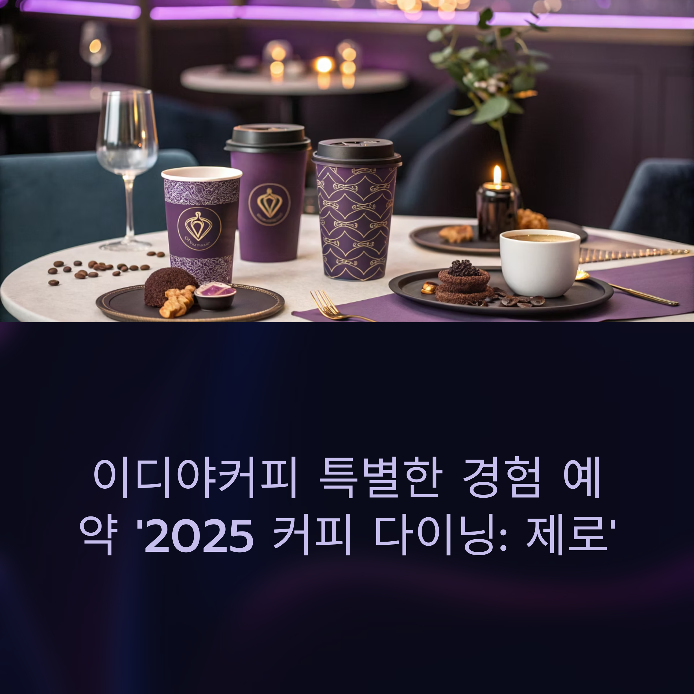 이디야커피 '2025 커피 다이닝: 제로'