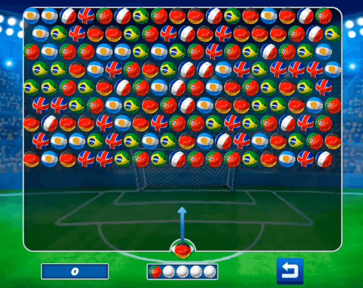 버블슈터-월드컵-무료게임-시작-화면