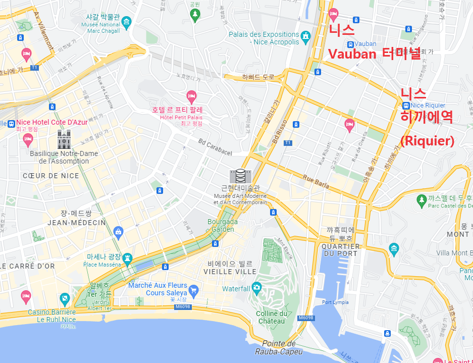 니스 히끼에역 기차역 Riquier Vauban 터미널