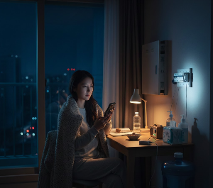 밤에 정전