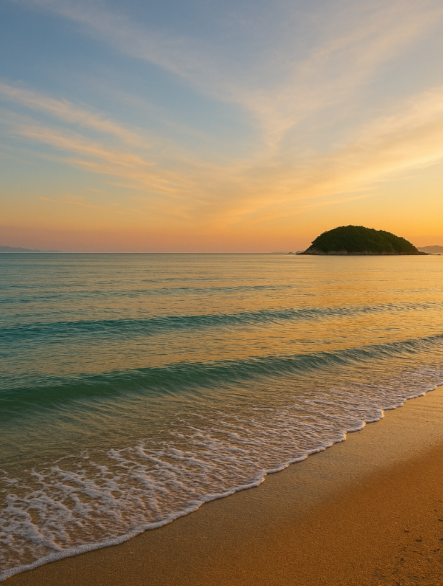 경남 고성 하이면 무명해안 금빛해변