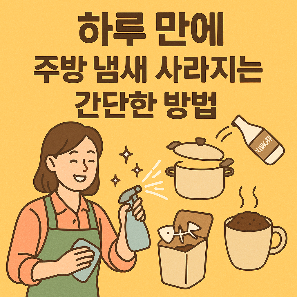 하루 만에 주방 냄새 사라지는 간단한 방법
