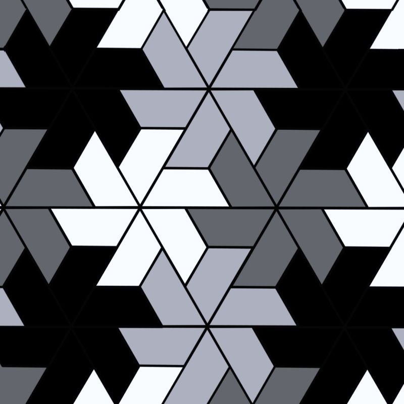 하프헥사곤 타일로만드는 프로펠러패턴