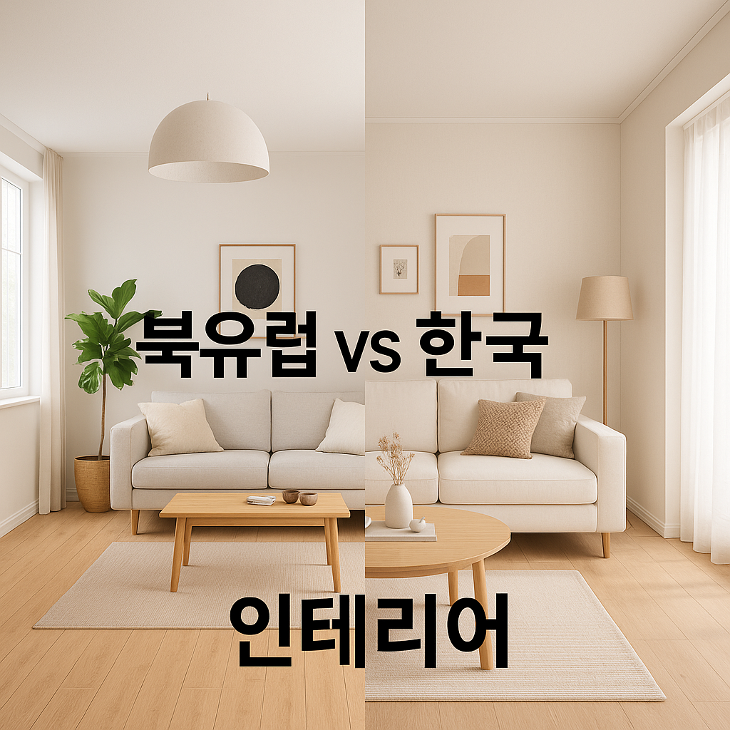북유럽vs한국 인테리어 관련 사진
