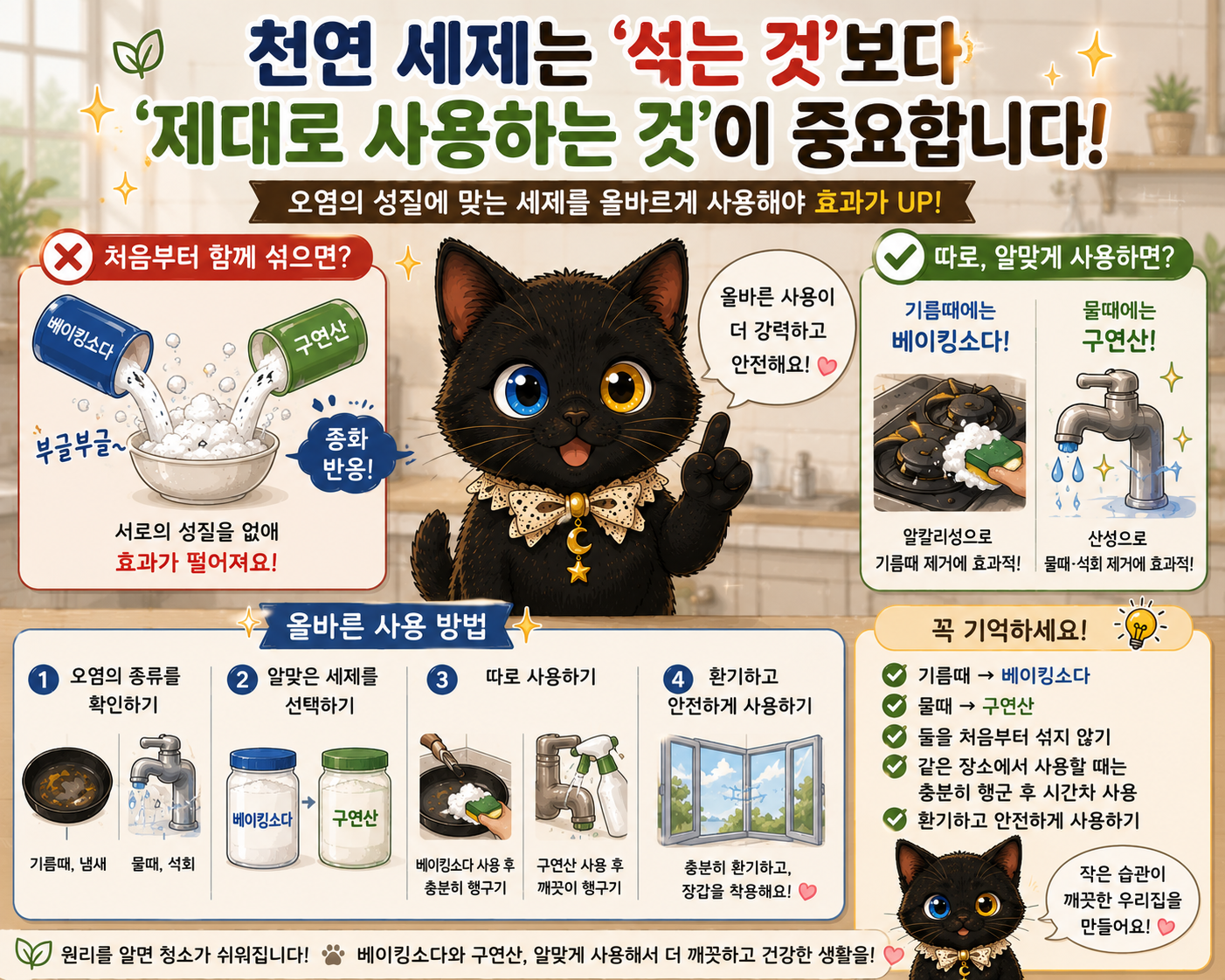 천연 세제는 '섞는 것'보다 '제대로 사용하는 것'이 중요합니다