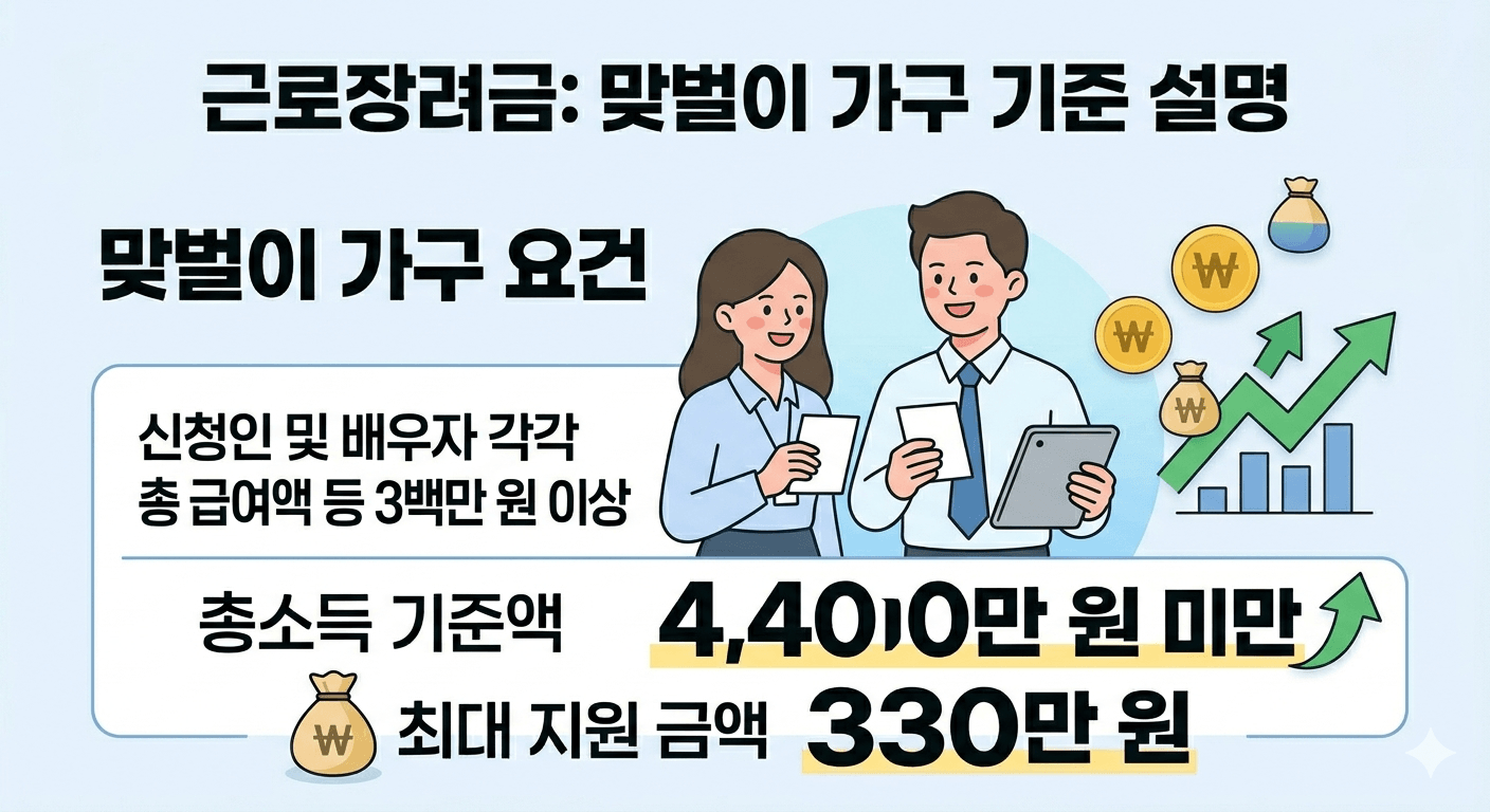 2026 근로장려금 예상 금액 조회 및 신청 방법 총정리 (최대 330만 원)