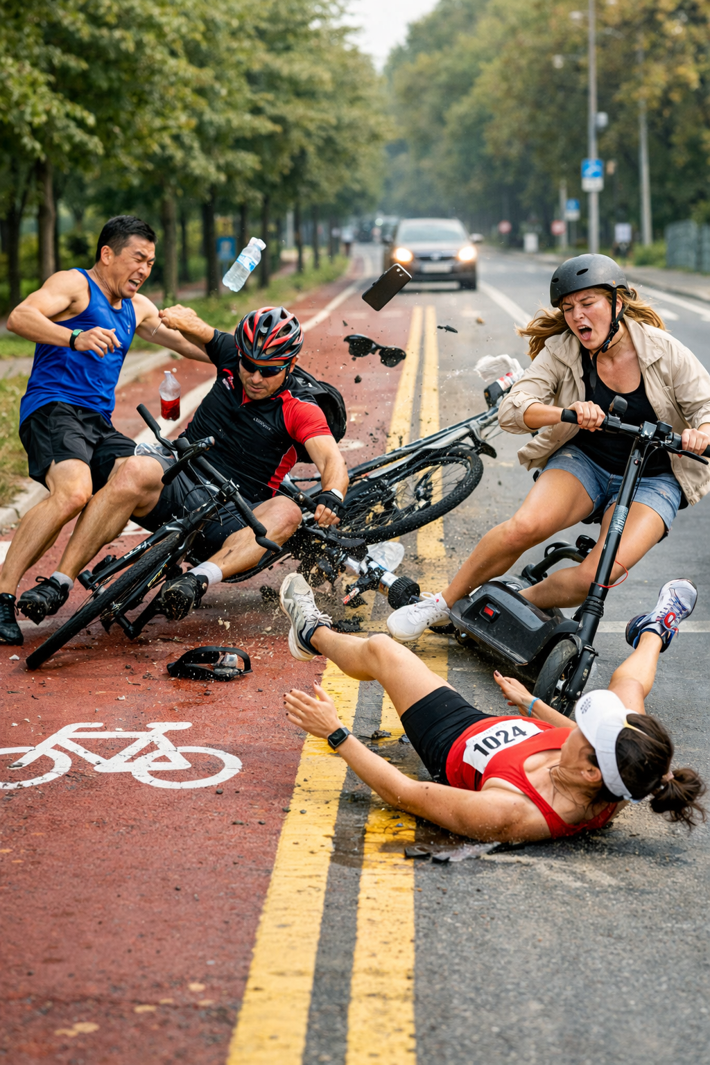 자전거 킥보드 마라토 러너 중침 교통사고 대환장 파티