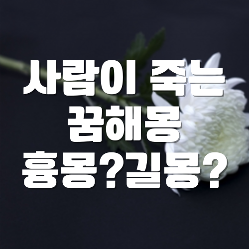사람이 죽는 꿈해몽 가족이나 지인이 죽는 꿈 내가 죽는 꿈