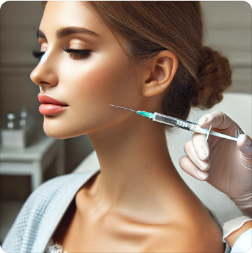 사각턱 보톡스 시술 장면